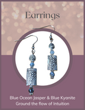 Jewelry - Earrings - Blue Kyanite and Blue Ocean Jasper