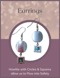 Jewelry - Earrings  - Howlite - Circle over Square