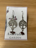 Jewelry - Earrings - Garnet with Tree of Life