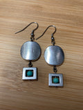 Jewelry - Earrings  - Howlite - Circle over Square