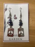 Jewelry - Earrings - Lapis Lazuli with Peace Sign