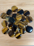 Crystals & Stones - Palm Stone - Tiger Eye, Yellow