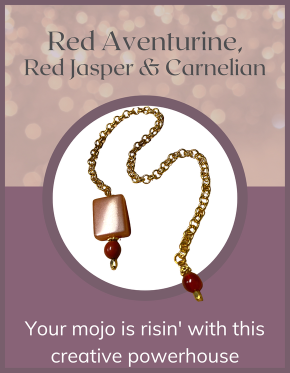 Pendulum - Red Aventurine, Red Jasper & Carnelian