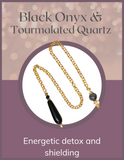 Pendulum - Black Onyx & Tourmalated Quartz