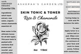 Skin Care - Rose & Chamomile Skin Tonic and Toner