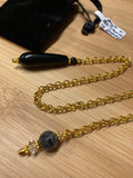 Pendulum - Black Onyx & Tourmalated Quartz