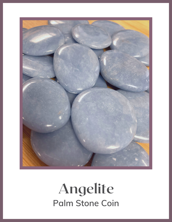 Crystals & Stones - Palm Stone - Angelite