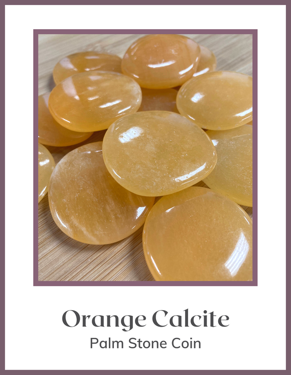 Crystals & Stones - Palm Stone - Calcite (Orange)