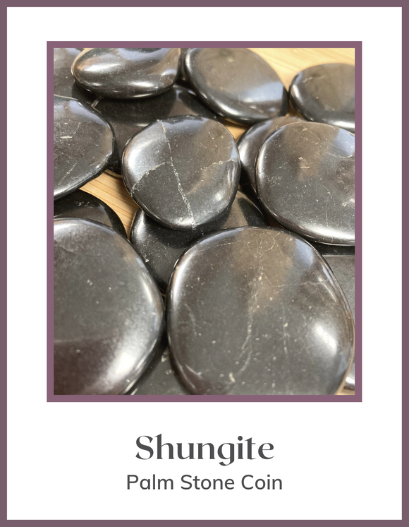 Crystals & Stones - Palm Stone - Shungite