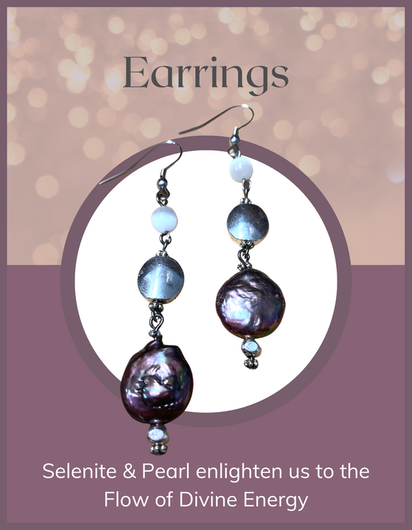 Jewelry - Earrings - Selenite & Pearl
