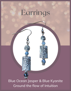 Jewelry - Earrings - Blue Kyanite and Blue Ocean Jasper
