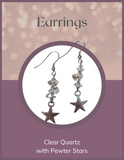 Jewelry - Earrings - Clear Quartz and Star