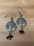 Jewelry - Earrings - Garnet with Tree of Life