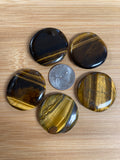 Crystals & Stones - Palm Stone - Tiger Eye, Yellow