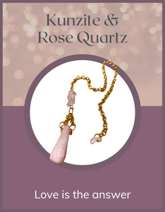 Pendulum - Kunzite & Rose Quartz